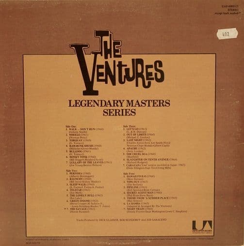 THE VENTURES Legendary Masters Series Vinyl Record LP United Artists 1974